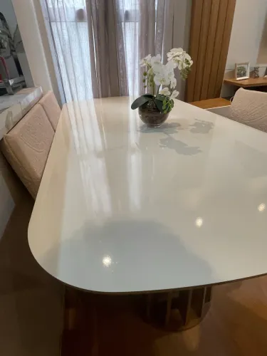 Mesa de jantar oval 100% MDF (vendo sem as cadeiras)