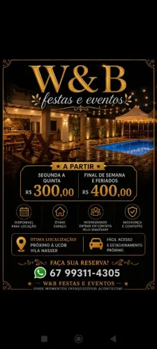 W&B festas e eventos