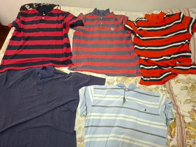 Cinco camisas polos promoção