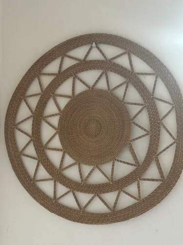 Mandalas Artesanais em Capim Dourado - Decoração