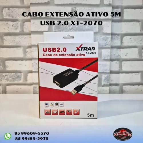 Cabo extensor usb ativo 5 metros xtrad