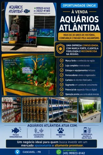 Vende loja de Aquários e Pet