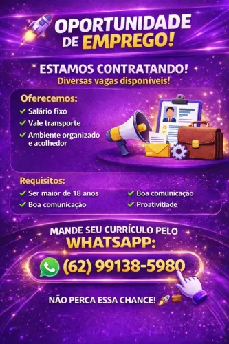 Vaga emprego Prox. Garavelo