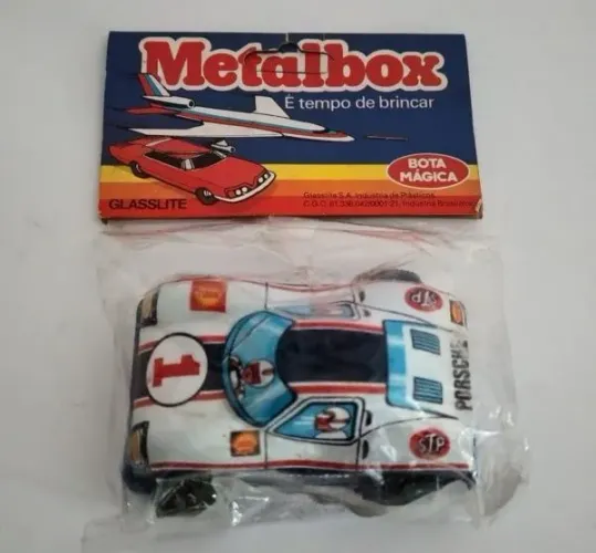 Carrinho Porsche Glasslite Metalbox Bota Mágica Anos 80 - Lacrado Raro