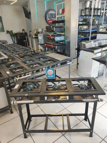Fogão Industrial 3 Bocas Alta Pressão Entrega Grátis 