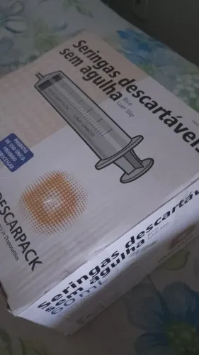 20 Seringas Bico Cateter Sem Agulha 60ml