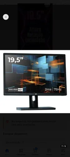 Monitor 3green 75Hz, 19,5 polegadas, 2ms