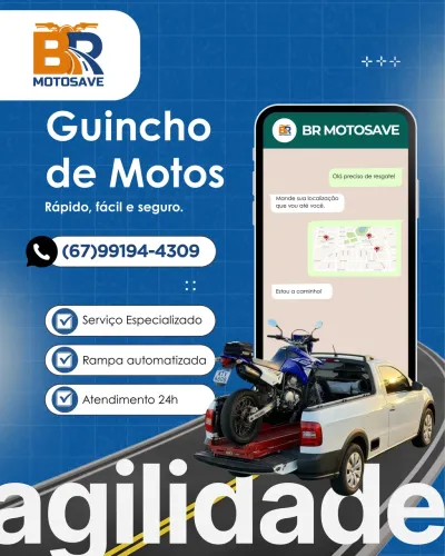 Guincho e Transporte de Motos em Campo Grande 24h