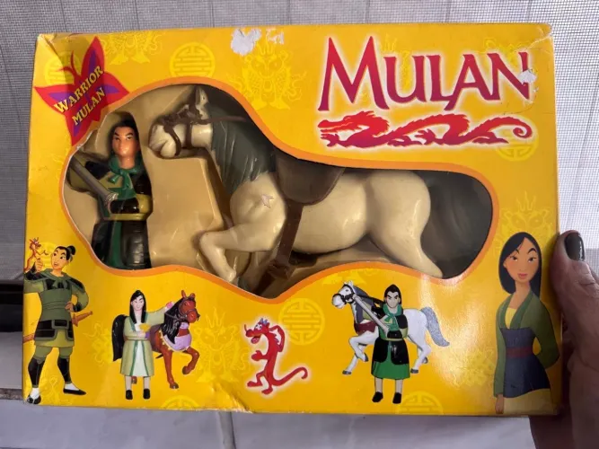 conjunto de bonecos de ação vintage da Mulan da Disney