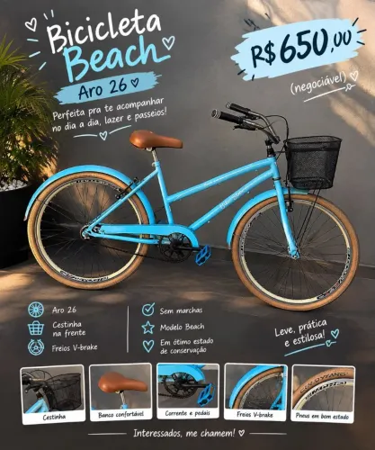 Vendo bicicleta retro feminina
