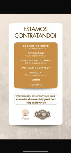 Restaurante Contrata - Cozinheiro, Garçom, Cumim e Mais | Com Experiência