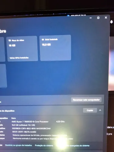 Memória Ran ddr5 2x8 = 16gb 4800mhz