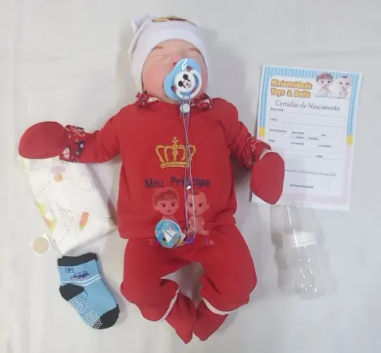 Bebê reborn corpo de pano - Pintura realista - Super macio e fofinho