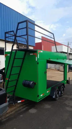 Carretinha de Reboque Modelo Baú Trailer Fechado para Drones Agrícolas de Pulverizar