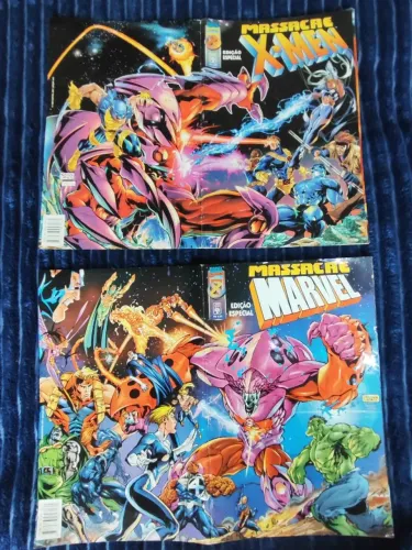 Revistas HQ marvel MASSACRE X MEN edições especiais o início e Fim da Histórica saga