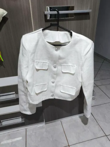 Casaqueto branco plus size tamanho XL