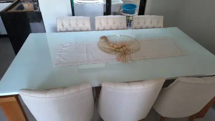 Mesa de jantar retangular luxo
