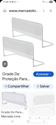 03 Grades de Proteção para cama / branca