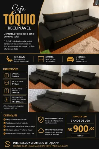 Sofá Reclinável Tóquio