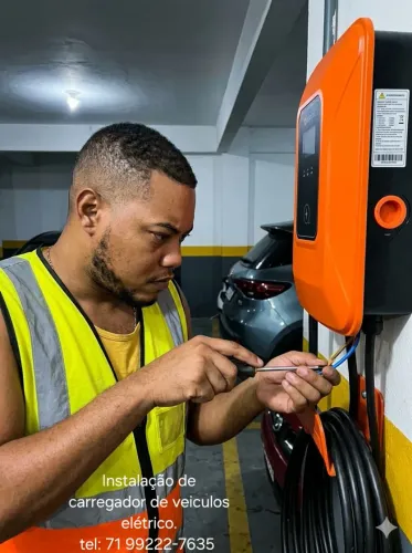 Instalação carregador veículo elétrico