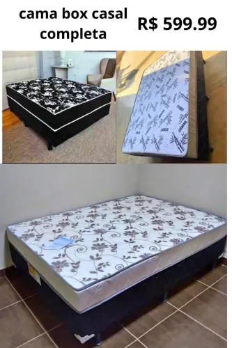 Cama casal com colchão conjugado