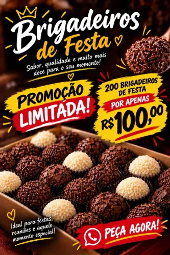 200 brigadeiros por 100