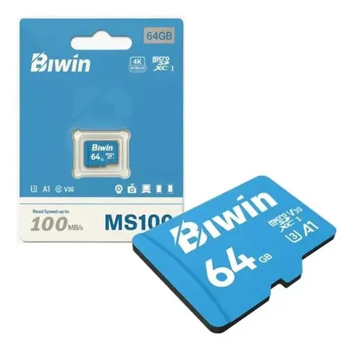 Cartão de Memória MicroSD Biwin 64GB - Novo e Lacrado!