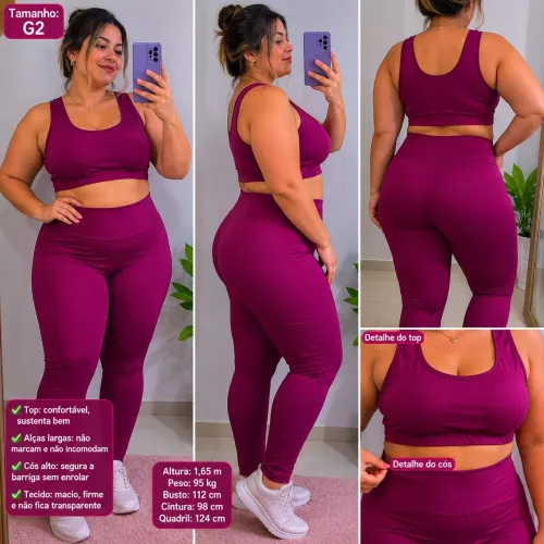 Conjunto Feminino Academia Tam G2