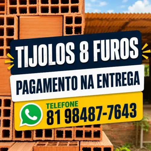 TIJOLO TIJOLOS( DIRETO DE FÁBRICA. - PAGUE NA ENTREGA - RECIFE E REGIÃO)