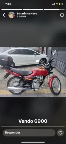 CG 125 Moto super conservada km original pneus novos