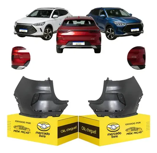 Par Parachoque Traseiro Superior Byd Song Plus 2023 24 2025