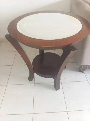 Mesa de canto madeira com espelho