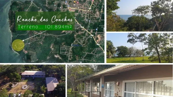 ILHA DE ITAPARICA, MOCAMBO  Terreno beira mar, com área total de 101.894m², disponível par