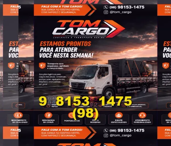 Frete rápido e seguro! Transporte de cargas com qualidade e confiança.