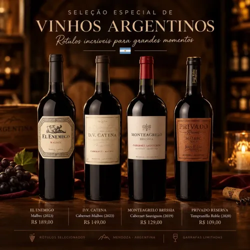 SELEÇÃO ESPECIAL DE VINHOS ARGENTINOS