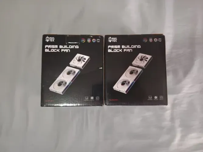 Kit 6 Fans Magnéticas PixelTek Prism 120mm ARGB Reverse Branco - NOVAS LACRADAS