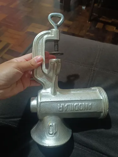 Máquina de Picar Carne Manual Anodilar Número 10 - Com Caixa Original