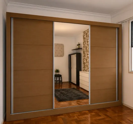 Guarda roupa casal com espelho