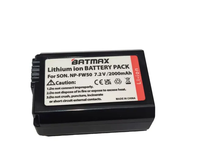 Bateria Batmax Np-Fw50 Sony A6400 A7C A7R Ii A6300 NEX-7 Nex-3N Nex 5 Zv-E10 A7 A7S FW50 