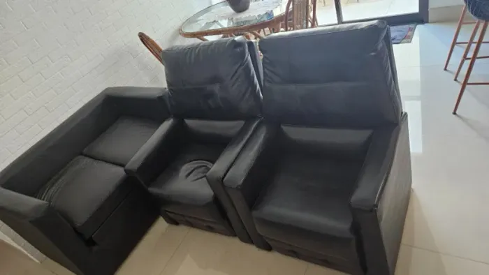 Conjunto de Poltronas Reclináveis + Sofá pequeno (2 lugares)