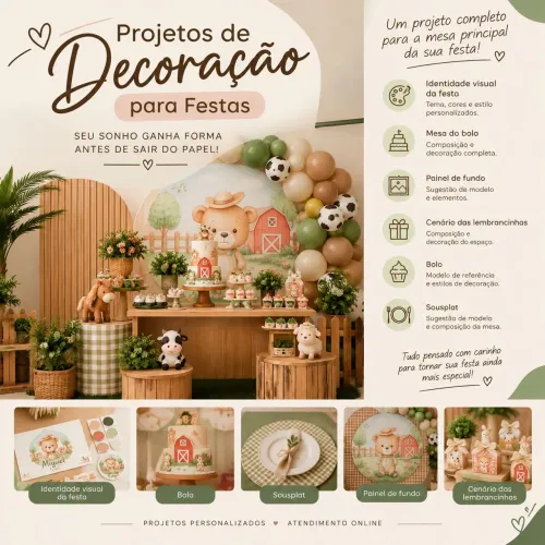 Projeto de Decoração para Festas Personalizado