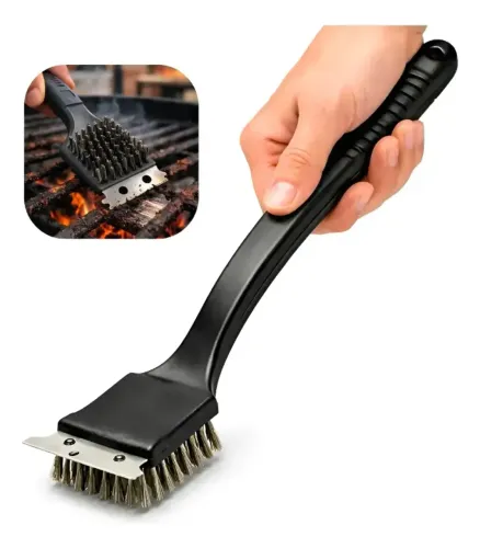 Escova de Aco para limpar Churrasqueira