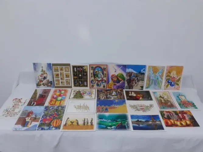Lote com 25 Cartões de Natal com Envelopes