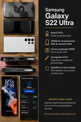 Samsung Galaxy S22 Ultra Seminovo - Premium e Impecável! 