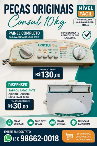 Painel máquina de lavar
