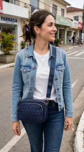 Bolsa lateral azul