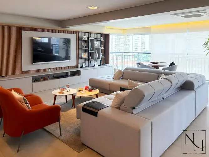 Apartamento para Locação no Splendor Brooklin 213m², 3 suítes, varanda gourmet, 4 vagas