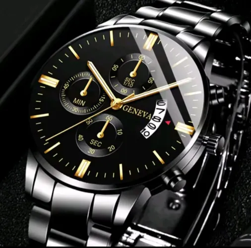 Relógio geneva aro 40 mm lindo.