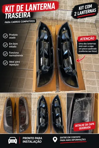Kit com 2 lanternas traseiras para o corsa hach.