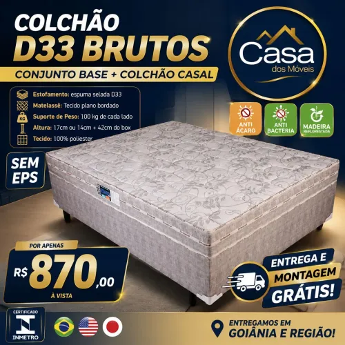 Cama casal Brutus espuma D33
